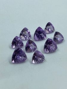 Piedra Preciosa de Amatista Púrpura Natural, Corte Trillón, 10.14 Quilates, Alta Calidad, 6.50-8MM, 9 Piezas para Joyería - Product Image 3
