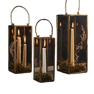 Candelabros y farolillos de metal de hierro de alta calidad, precio al por mayor para decoración de bodas y eventos, farolillos de boda - Product Image 1