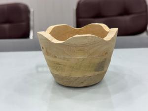 Bol de service de luxe en bambou et bois poli naturel, fait main, pour salade et fruits, usage domestique et restaurant, en promotion - Product Image 1
