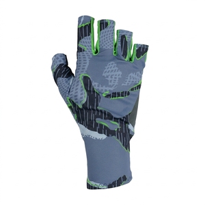 Guantes de Pesca de Medio Dedo, Color Azul Grisáceo Claro, Sintéticos, Transpirables, Ligeros, con Cierre de Gancho y Bucle, Unisex, para Todas las Estaciones, para Actividades al Aire Libre - Product Image 2