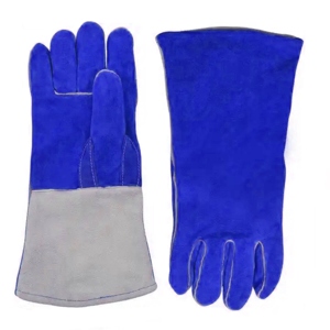 Gants de soudage en cuir de vachette renforcé, résistants à la chaleur et aux étincelles, équipement de protection individuelle industriel pour soudeurs - Product Image 2