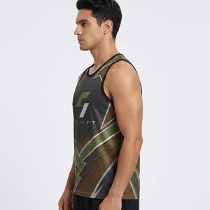 Camiseta sin Mangas para Hombre Storm Fit, Impresión por Transferencia de Calor, 100% Poliéster, Secado Rápido, Cuello Redondo, Ropa Deportiva para Gimnasio, 180g - Product Image 3