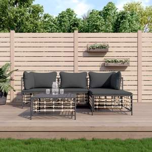 Ensemble de salon de jardin anthracite - Product Image 1