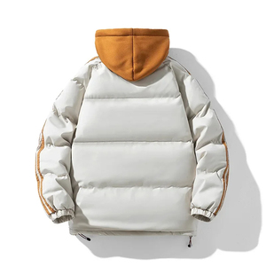 Chaqueta de poliéster acolchada reversible personalizada al por mayor, talla grande, ligera, cálida, negra, cortavientos, ecológica, estilo urbano, para invierno - Product Image 2
