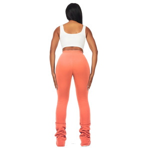 2026 Top Quality Custom Logo <b>Stacked</b> <b>Joggers</b> With Pocket Women Trouser Sweatpants <b>Stacked</b> <b>Jogger</b> Pants For Ladies Cheap Price - Product Image 4