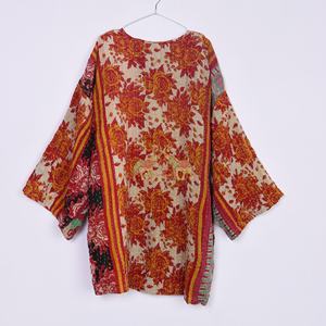 Abrigo de algodón con diseño de Kantha Vintage para mujer de alta calidad, Kimono hecho a mano, estampado Floral tradicional, transpirable, tejido ecológico - Product Image 3