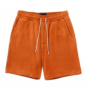 Shorts de jogging décontractés pour hommes en molleton bouclette rouge, respirants et écologiques, pour la gym et l'extérieur – Vente en gros - Product Image 2