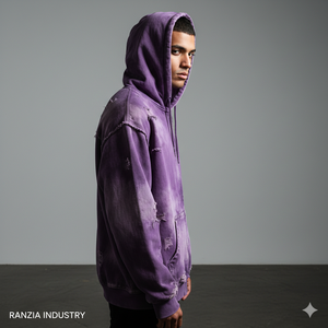 Ranzia Industry Private Label Streetwear Hoodie Set Eco-Friendly Fabric Wholesale Ranzia Industry Custom Oversized Zip Hoodie - Product Image 4