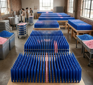 Velas Cónicas Elegancia de Medianoche - Hechas a Mano, sin Humo, con Aroma a Lavanda, Paquete al por Mayor para Bodas y Eventos Navideños, Mayoristas - Product Image 2