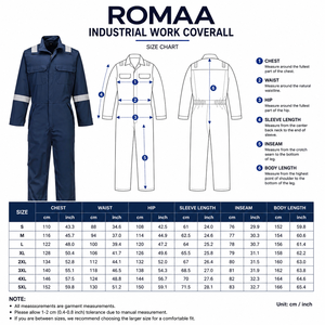 Navy Blue Silver Reflective Industrial <b>Work</b> Coverall Heavy Duty Mechanic Overall with Utility Pockets and Concealed Front Zip - Product Image 4