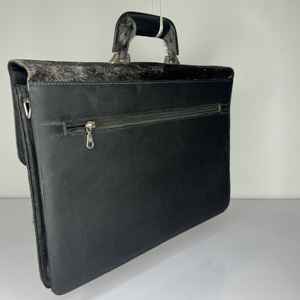 Sac à main pour ordinateur portable en cuir de vachette véritable vintage, grande capacité, sac messager, sacoche LPBH-0009 - Product Image 5