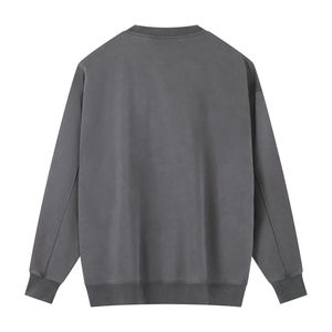 เสื้อสเวตเชิ้ตคอกลมแบบยูนิเซ็กซ์ สีพื้น ทรงโอเวอร์ไซส์ ถักนิตติ้ง แขนยาว สวมใส่สบายๆ สำหรับฤดูใบไม้ร่วง - Product Image 2