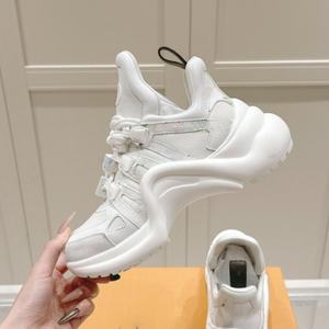 Baskets décontractées de créateur de mode avec logo, tendance, pour la marche, qualité supérieure, diverses séries, en cuir de vachette, à lacets - Product Image 3