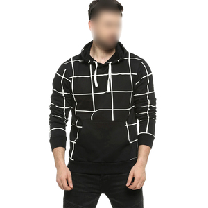 Sweat à capuche à manches régulières léger, style lignes noires et blanches, confortable, best-seller, excellente qualité, nouveau design - Product Image 1
