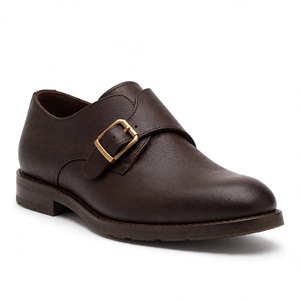 Chaussures en cuir véritable de qualité supérieure pour hommes, couleur unie, respirantes, dessus en cuir véritable, semelle en caoutchouc. - Product Image 1
