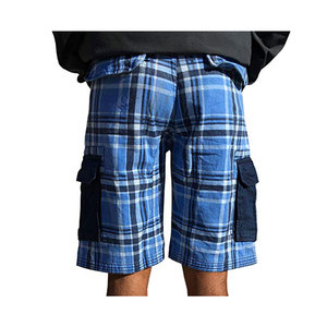 Pantaloncini Cargo da <span class=keywords><strong>Uomo</strong></span> <span class=keywords><strong>Blu</strong></span> <span class=keywords><strong>Navy</strong></span> a Vita Media con Chiusura a Bottoni Stile <span class=keywords><strong>Bermuda</strong></span> Casual con Tasche in Tessuto 100% Cotone - Product Image 5