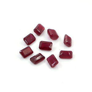 Rubis naturels de Bangkok, octogones calibrés 4x6mm, pierres précieuses de rubis naturelles facettées pour la fabrication de bijoux, prêtes à l'emploi - Product Image 1