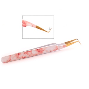 Pince à épiler précise conçue pour différentes longueurs et styles de cils emballage de logo personnalisé - Product Image 1