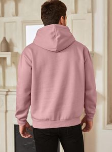 Soft Brushed Fleece Long Sleeve <b>Pullover</b> <b>Men</b> Hoodie Plain Blank Cotton Clothing Collection Hoodie - Product Image 6