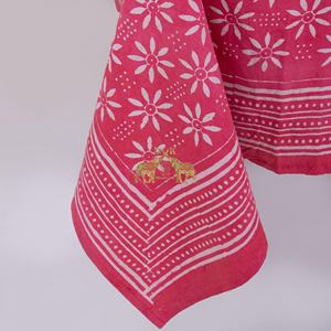 Hermosa mantel vintage con estampado Dabu para hotel, 100% algodón, cubierta de mesa con diseño elegante. - Product Image 5