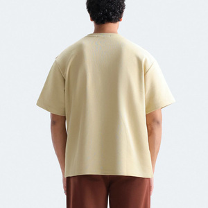 Camisetas de hombre con hombros caídos y logotipo bordado personalizado OEM en el pecho, 100% algodón, bordado a máquina, camiseta extragrande para hombre - Product Image 3