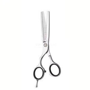 Ciseaux à cheveux en acier inoxydable professionnels pour barbier, poignée antidérapante, pour droitiers, outil de salon, fabricant OEM - Product Image 1