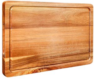 Planche à découper rectangulaire en bois avec poignée, planche à découper de cuisine, grande planche de préparation et de service pour la maison et les restaurants - Product Image 2