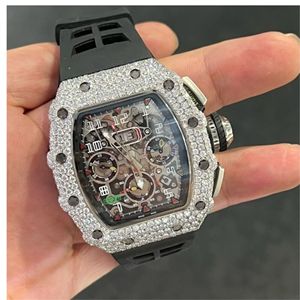 Reloj de Lujo Personalizado con Diamantes Cultivados en Laboratorio, de Acero Inoxidable, de Alta Calidad, para Hombre - Product Image 3