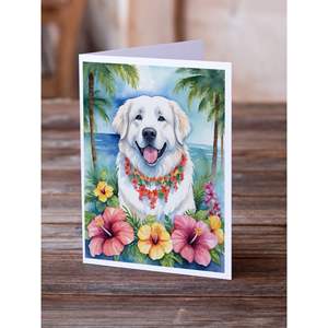 Grandes cartes de vœux Pyrénées Luau Lot de 8 capricieux A7 taille 5x7 cartes vierges avec enveloppes - Product Image 2