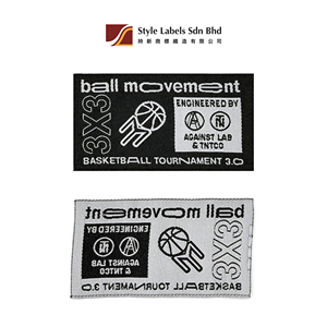 Etiquetas de damasco tejidas personalizadas, premium y asequibles, con corte fusible y borde láser, lavables para prendas con logotipo de marca - Product Image 2
