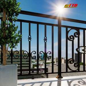 ราวเหล็กตกแต่ง ราวระเบียงเหล็ก ราวเหล็กภายนอก ราวเหล็กสั่งทำ ราวระเบียงเหล็กดัดมือ ดีไซน์ทันสมัย - Product Image 4