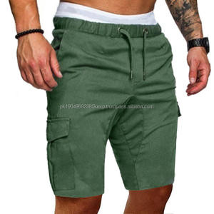 Pantalones cortos deportivos de algodón para hombre con diseño de logotipo bordado personalizado OEM, pantalones cortos informales para hombre - Product Image 1