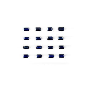 พลอยไพลินบลูแซฟไฟร์ธรรมชาติทรงแปดเหลี่ยมขนาด 3x5 มม. จากกรุงเทพฯ พลอยไพลินบลูแซฟไฟร์ธรรมชาติทรงเหลี่ยมเจียระไน - Product Image 1