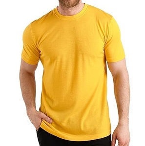 T-shirt homme en laine mérinos 100% douce, tricoté, couleur bleu marine uni, personnalisable, faible MOQ, respirant pour l'extérieur - Product Image 5