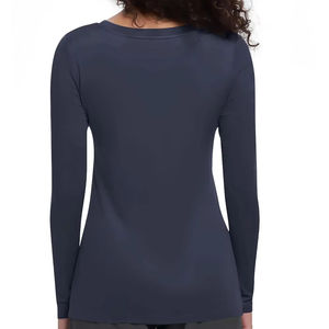 Camisetas de Manga Larga Personalizadas de Algodón para Mujer, Camiseta Interior para Enfermera, Color Sólido, Elástica y Suave - Product Image 6