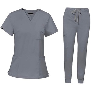 High Demanded Product New Design Nursing <b>Scrub</b> Set 100% Cotton Fabric Made Womens <b>Scrubs</b> Uniforms Sets Custom Hospital Uniform - Product Image 6