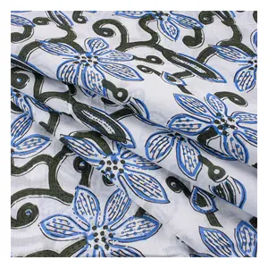 New Latest Arrival Cotton Floral Custom Print Best For summer light weight cotton fabric soft material