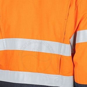 Chemises FR d'été pour le travail 2026 – Nouveau design, logo personnalisé, orange réfléchissant, manches longues – Fabriqué au Pakistan, meilleure qualité - Product Image 5