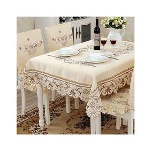 Wholesale 100% Organic Cotton <b>Table</b> Cloth <b>Set</b> <b>Grey</b> Multi-Colour Diamond Design Embroidered Border Home <b>Dining</b> Party Classy ODM - Product Image 2