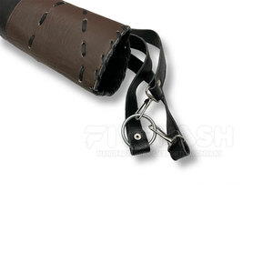 Alquiver de cuero hecho a mano para tiro con arco, material resistente y duradero, soporte ajustable para la espalda, equipo para tiro y deportes al aire libre - Product Image 6