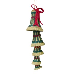 Handcrafted Bell <b>Garland</b> Water Hyacinth <b>Decorate</b> <b>Christmas</b> Pendant Handmade Woven Wicker Party <b>Decor</b> - Product Image 4