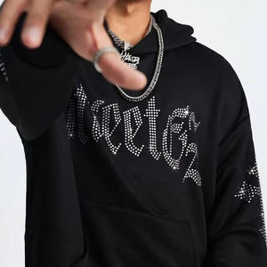Sudaderas con Pedrería para Hombre, Tallas Grandes, Transpirables, Último Diseño, Sudaderas Básicas con Pedrería para Hombre en Venta, Ropa Urbana Personalizada al por Mayor - Product Image 5