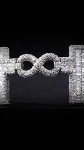 Pulsera Infinito Cruzado al por Mayor, Plata de Ley 925 con Oro 10K, VVS1 Cultivado en Laboratorio, Estilo Iced Out, Pulsera de Fe Infinita, Proveedor Hip Hop - Product Image 5
