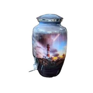 Urna Funeraria Blue Ocean Beach Sunset para Cenizas Humanas, Urna Funeraria Grande para Adultos, Urna Decorativa para Hombres y Mujeres - Product Image 1