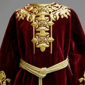Custom Maroon Velvet Ceremonial Robe Hand Embroidered Gold Bullion Liturgical Tunic Church Clergy Vestment Orthodox Dalmatic - Product Image 2