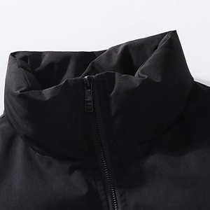 Blouson matelassé léger et décontracté pour homme Aussie Edge, noir et gris camouflage, col montant, fermeture éclair, rembourrage épais en coton pour l'hiver - Product Image 5