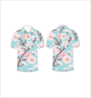 Kaos Polo Pria Cetak Bunga Sakura Custom, Lengan Pendek, Kasual, Musim Panas, Bernapas, Ringan, Fashion, Golf