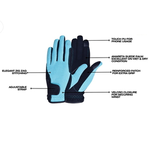 Guantes de Equitación de Tela Sostenible, Talla Personalizada, Diseño Increíble, Movimiento Activo, Guantes de Protección Ecuestre - Product Image 4