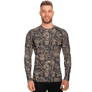 Maillot de compression respirant imprimé sur mesure pour MMA BJJ, séchage rapide, écologique, sublimation, vêtements de sport pour hommes en polyester et élasthanne - Product Image 3