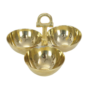 Juego de Tazones Redondos de Lujo con Acabado Brillante, 3 Tazones para Servir Chocolate, Dátiles y Nueces, para Uso en Mesa, Último Modelo - Product Image 1